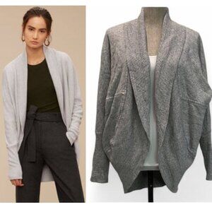 Aritzia Wilfred Diderot Cocoon Sweater Medium Grey Open Front Cardigan